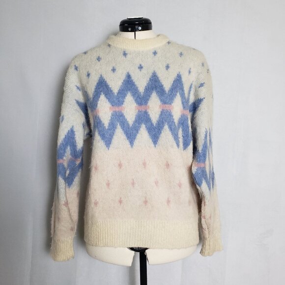 Samband of Iceland VTG 100% Wool Lopapeysa Nordic Design Multicolor Ladies Med - Picture 1 of 11